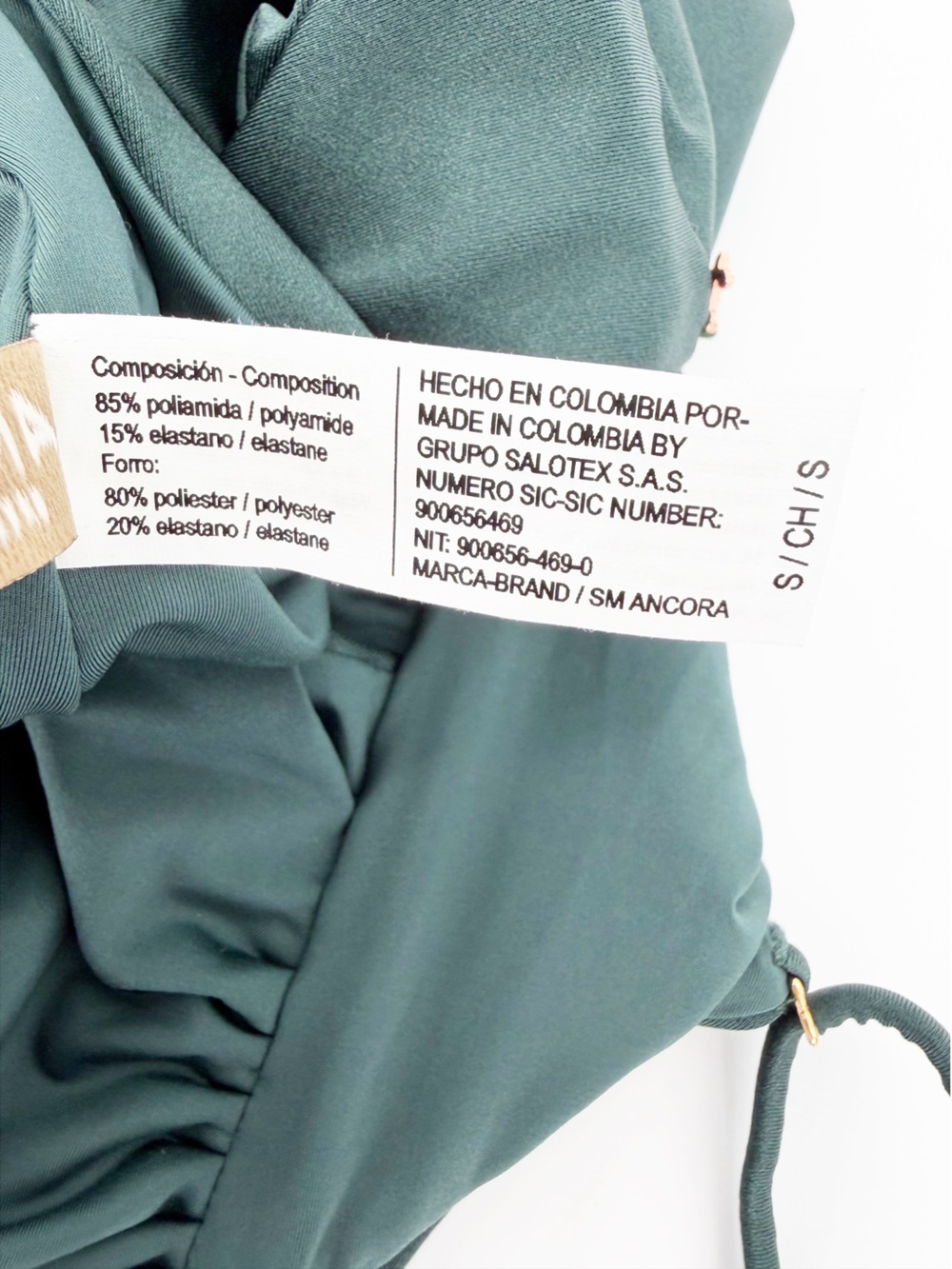 Ancora The Emerald Draped One Piece Swimsuit Small - Picture 9 of 9